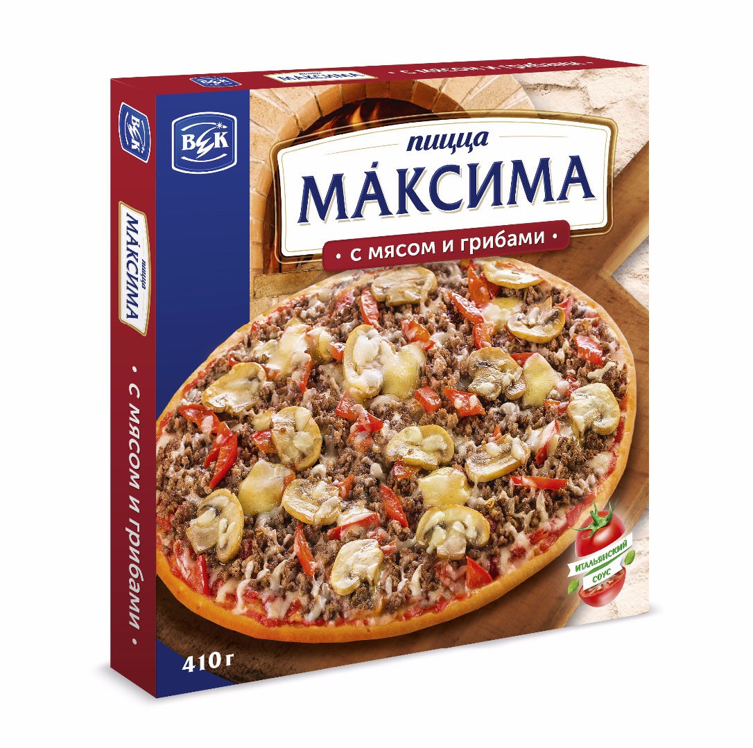 Пицца 410г Максима с мясом и грибами, коробочка купить в Симферополе,  Евпатории и по всему Крыму с доставкой из интернет-магазина Корзина | Цены  ниже