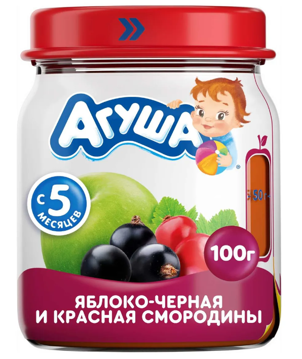 Пюре яблоко вишня
