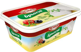 Сыр Брынза 250г ТМ Президент  45% 002909 по цене 439₽