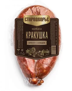 Быстрая доставка Колбаса 300г ТМ Стародворье полукоп. Кракушка пряная с сальцем Баварушка